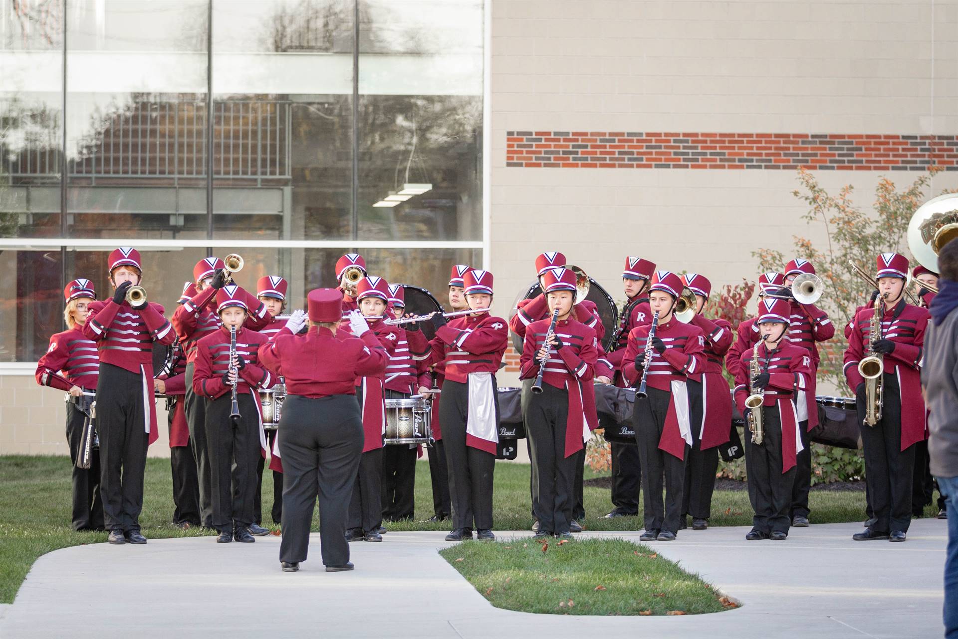 Rossford Alumni Tailgate - RHS Marching Band Performing.