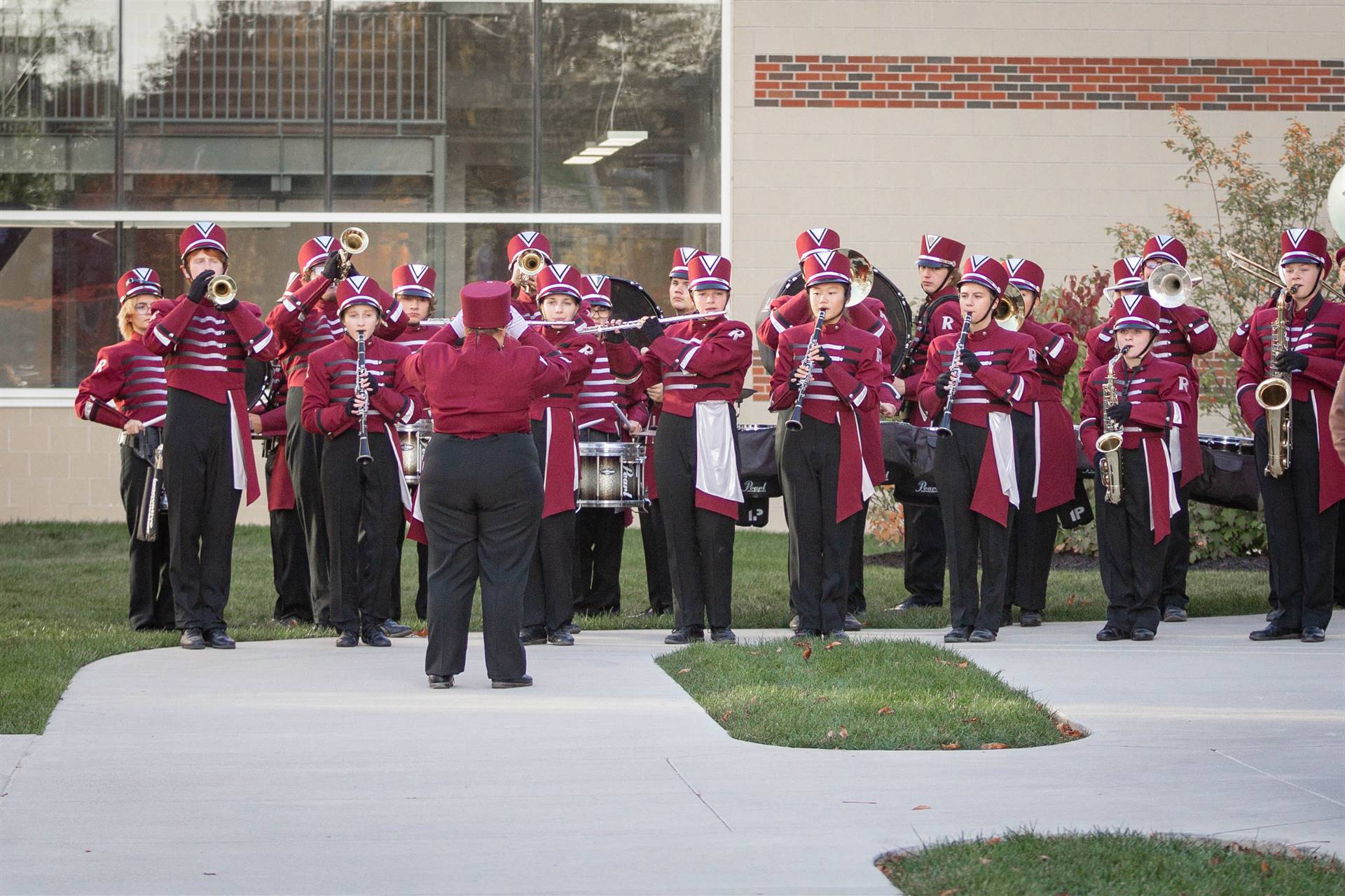 Rossford Alumni Tailgate - RHS Marching Band Performing.